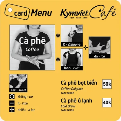Cà phê Dalgona 50k · Ủ lạnh 40k
