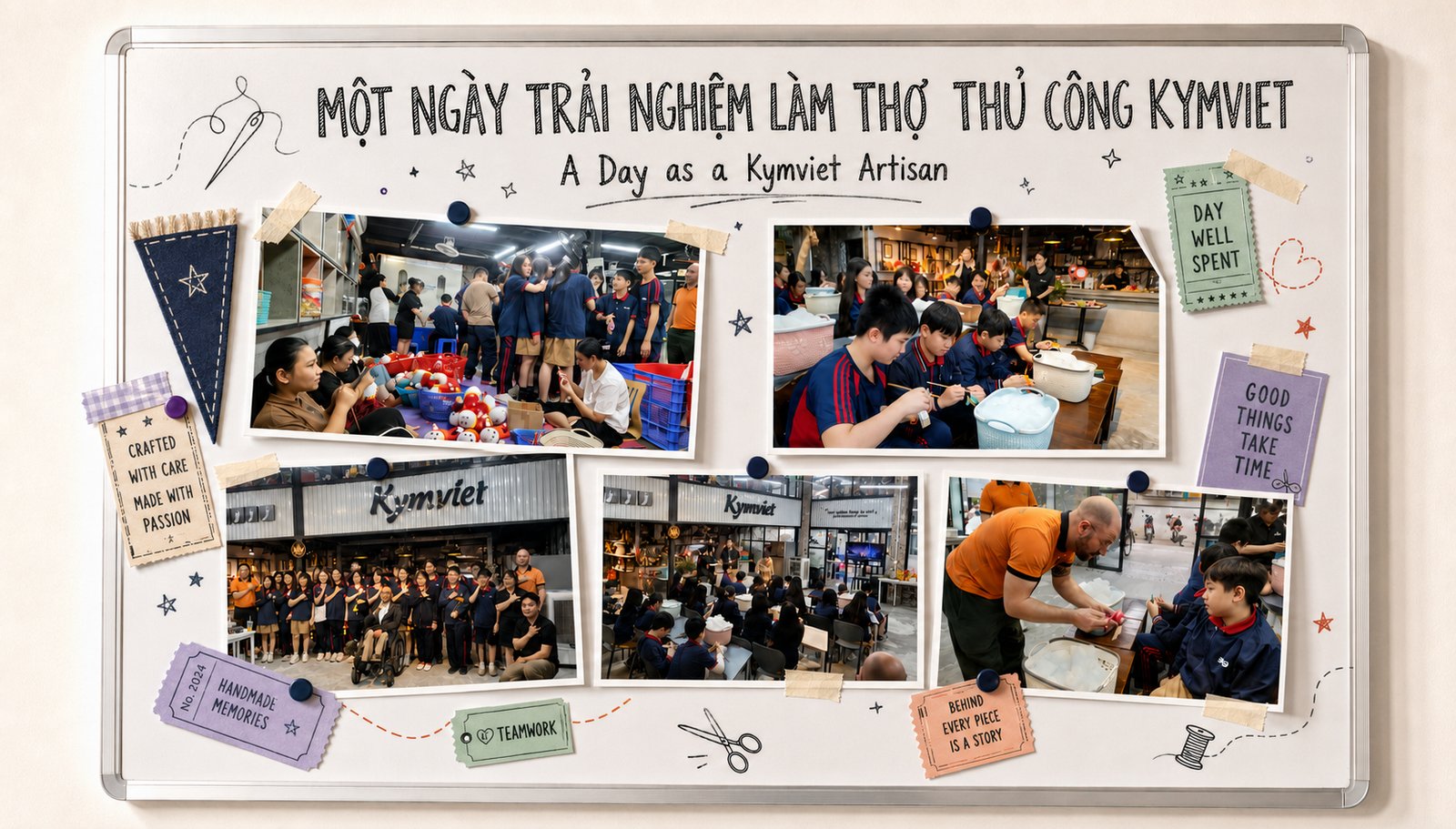 From Fabric to Stuffed Animal: Doan Thi Diem Secondary School Students Explore Craftsmanship at Kym Viet Go Workshop